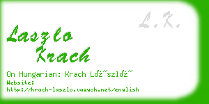 laszlo krach business card